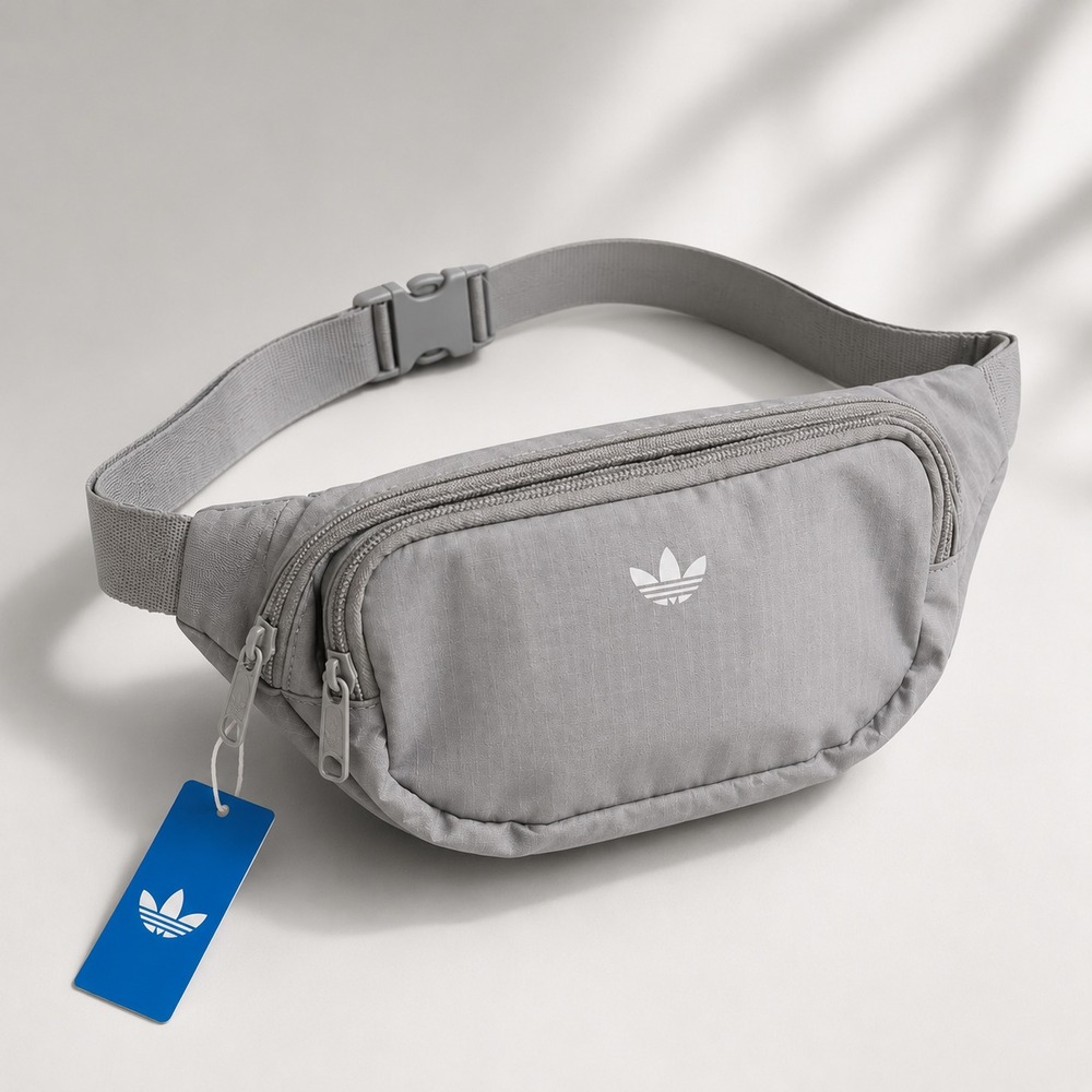 ADIDAS/FANNY PACK/GRAY/ADJUSTABLE/ 3 STORAGE SPACES/NWT/MSAAFPG091326 - Picture 2 of 4
